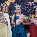 From left to right, Queen Aliya Gillett and princesses Keira Headrick and Julianna Getzin will represent the Clallam County Fair at various festivals, parades, Joyce Daze and the Duck Derby. (Clallam County Fair)
