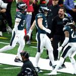 Getty Images
Philadelphia Eagles head coach Nick Sirianni and his players celebrate during the Eagles' 40-22 Super Bowl LIX victory over the Kansas City Chiefs on Sunday in New Orleans.