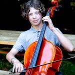 Cellist Sky Gelder, pictured in summer 2023, is an Olympic Strings Workshop alumnus. (Dewi Sprague)