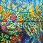 The diptych titled Snells Window is one of the pieces artist Shawna Marie Franklin will discuss during her free artists talk on Sunday.