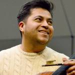 Cellist Gregorio Nieto, pictured rehearsing with the Port Angeles Symphony in December, will return for a gala concert with the orchestra March 15 at Field Arts & Events Hall. (Diane Urbani de la Paz/For Peninsula Daily News)