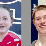 From left, Teyah Elofson-Cross, Lincoln Park BMX, and Finn Thompson, Port Angeles boys swimming.