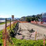 A bicyclist out on a Thursday afternoon ride reaches the trailhead along the Larry Scott Trail. The Port of Port Townsend is working to have cleaner water coming from the boatyard with a stormwater improvement project in the area. The project is designed to improve the environmental conditions of the working waterfront, which provides 20 percent of the jobs in Jefferson County. (Steve Mullensky/for Peninsula Daily News)