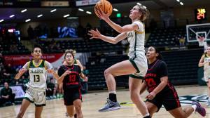 Photos by Alaska Anchorage Athletics
Alaska Anchorage senior Millie Long has earned a number of accolades this season, including Great Northern Athletic Conference Defensive Player of the Year and Newcomer of the Year.