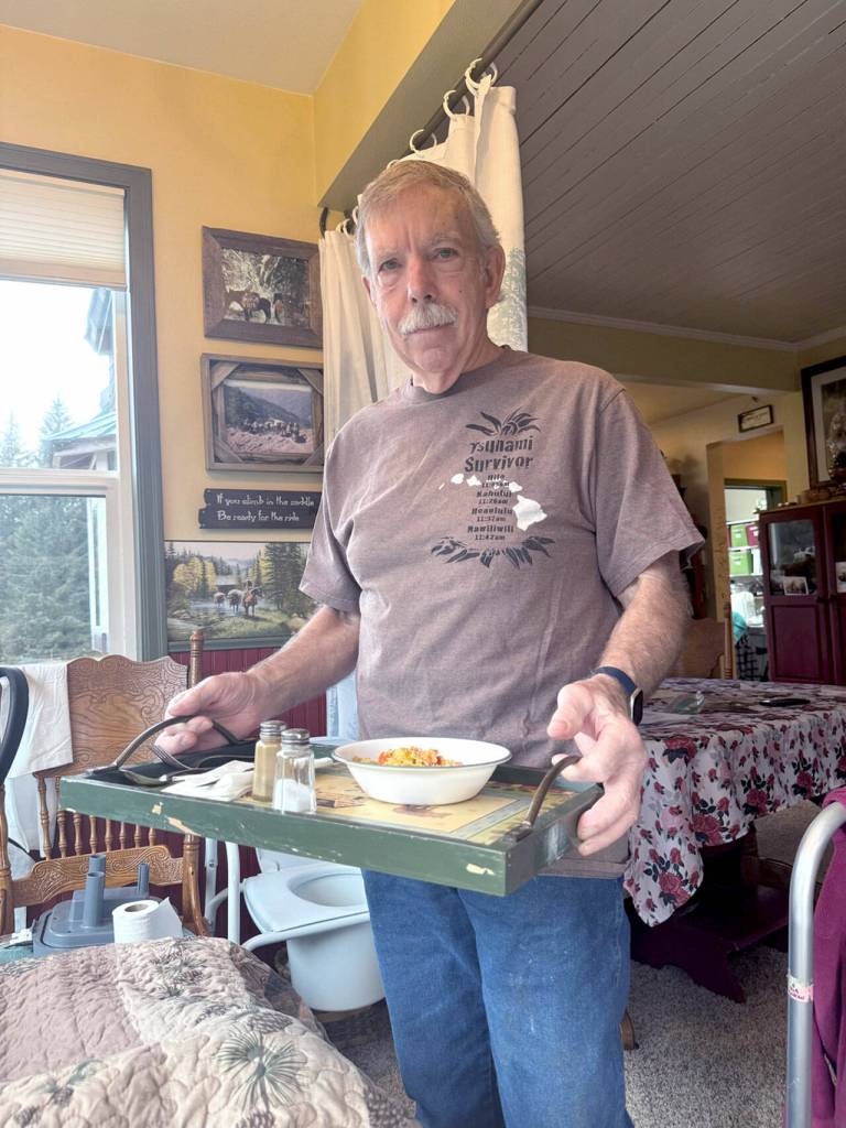 Pre-surgery, son Jeff Baysinger drove from his home in Colton to install a new walk-in shower downstairs, replace the back steps and to help lay a concrete sidewalk leading to their wheelchair ramp and front door.