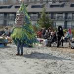 Danielle Fodor of Irondale cavorts as a dancing tree during Saturdays World Water Day festivities at Hollywood Beach in Port Angeles. The international event served as a call to action to advocate for sustainable management of fresh water resources and environmental conservation. In Port Angeles, the celebration included a water blessing and guided hikes on local trails in the Elwha River watershed. (Keith Thorpe/Peninsula Daily News)