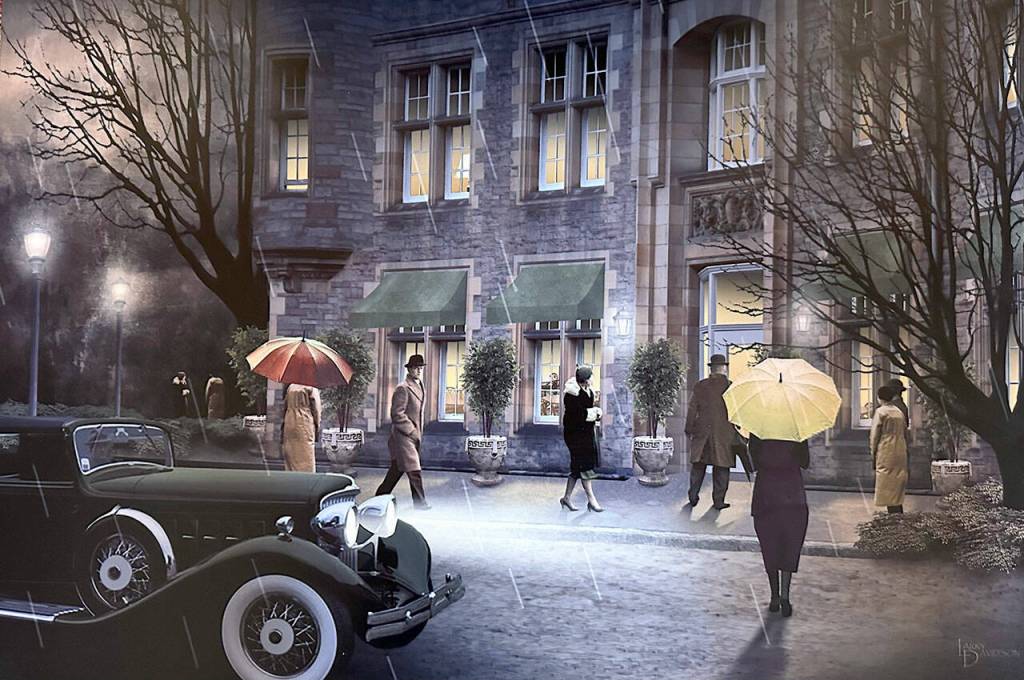 Showers with Dinner by Larry Davidson will be on display throughout April.