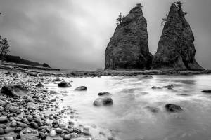 Becky Stinnetts photograph Split Rock Tides will be on exhibit at Harbor Art Gallery throughout April.
