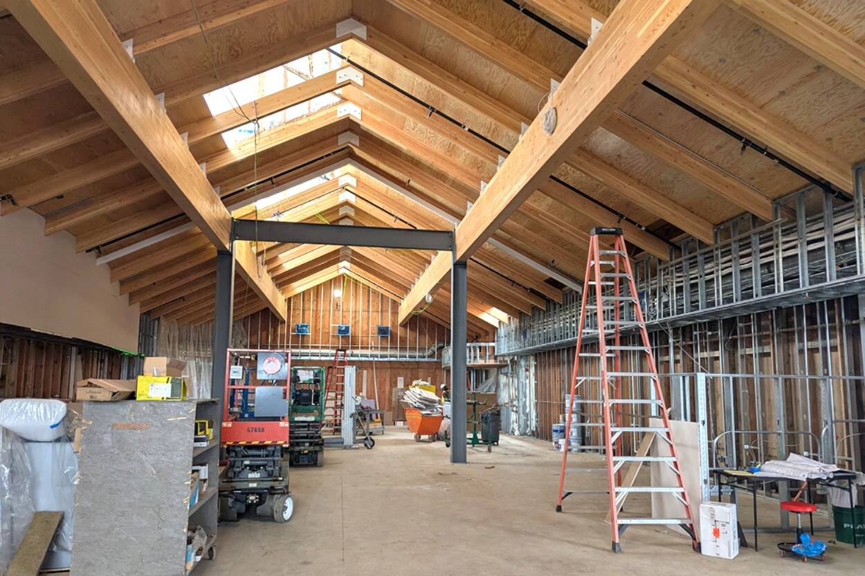 North Olympic Library System
North Olympic Library System representatives reported in late March that drywall was going up inside the renovated Sequim Library. However, delivery delays for some windows and other elements have pushed the facilitys opening to late July or early August.