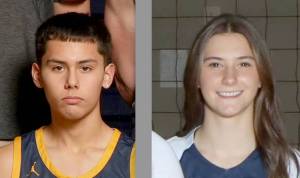 Noah Foster, left, and Erika Williams, Forks track and field.