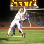 Sequim defensive back Jarrett Allen, right, defends against Steilacooms star receiver Emeka Egbuka in the second quarter of the Sentinels 49-12 Class 2A state tournament win in 2018 at Silverdale Stadium. (Michael Dashiell/Olympic Peninsula News Group)