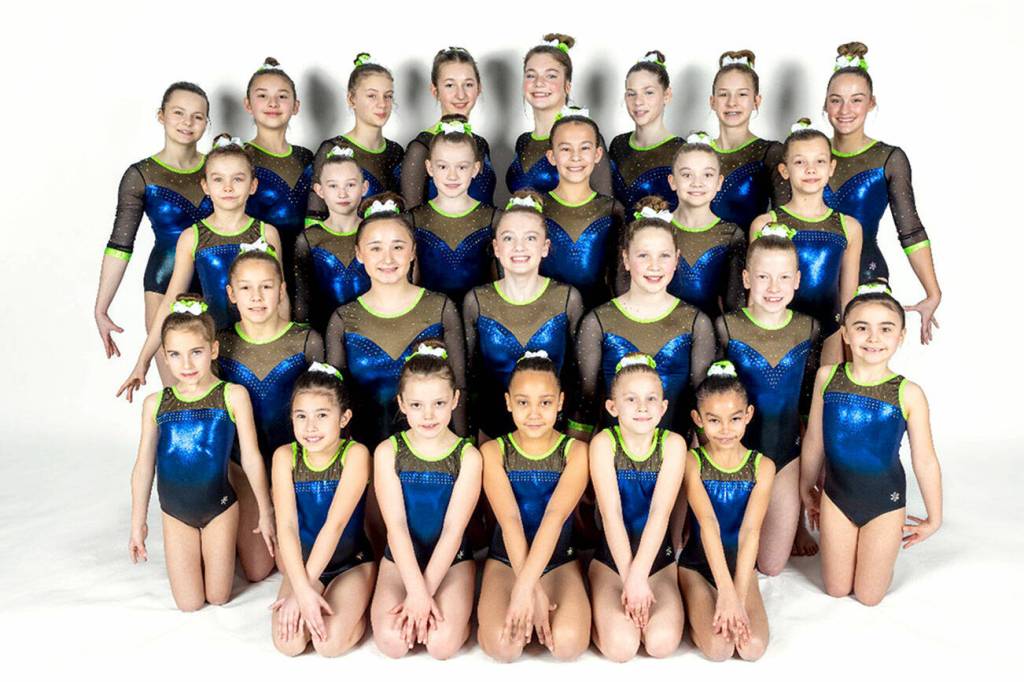 Top row, from left, Addie Plotner, Tia York, Emmeline Freund, Arden Moore, Avery Dean, Claire Harrison, Molly Brown, Addyson Reid and third row, Isabel Zamora, Addy Davis, Paisley Bergen, Lylia Paranada, Lorelei Chapman, Gwen Smith; second row, Khloe Przygocki, Maggie Brown, Sophia Borrayo, Reilly Goss, Addie Davis, Kyla Sanders, Lola Borrayo and front row, Kate Weber, Kennedy Jevne, Alexandria Armand, Emma Allen and Mia Wills. 