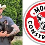Matt Moore with Molly, the inspiration behind Moore Constructions iconic logo. Courtesy Moore Construction