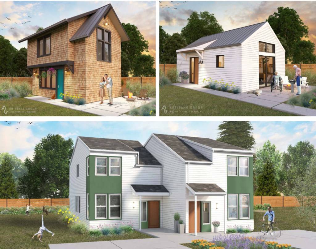 Permit-ready housing plans, in a variety of configurations, lower the barrier for infill housing development. Courtesy City of Port Angeles