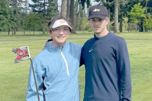 Port Angeles' Cale Wentz and Austin Worthington finished tied for 21st and tied for 33rd at the boys' Class 2A State Golf Tournament at The Riverside Golf Club in Chehalis. 