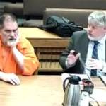 Dale Allen Jaff, 57, of Port Hadlock sits for his arraignment hearing on May 16 in Clallam County Superior Court. His appointed defense attorney, Alex Stalker, pleaded not guilty for Jaff to felony charges for robbing Sequims Kitsap Bank on April 9. (Clallam County Superior Court)