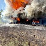 A residential structure fire in the 3900 block of Eden Valley Road completely destroyed the home and several small outbuildings. (Clallam 2 Fire Rescue)