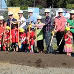 Wendy Bart, the CEO of the Olympic Peninsula YMCA was the MC at a Ground Breaking Ceremony Wed afternoon. The new Early Learning Center (child care) is to be built in the area just west of the YMCA's current parking lot off Francis Street.  Over 40 dignitaries and interested people came for the introduction and the ground breaking photo op. Bart in her opening remarks said the idea for the project was formed during COVID when they realized the Olympic Peninsula was a “child care desert”. Soon was formed the money raising and architectural drawings. “The people of the Olympic Peninsula are magical” when explaining that $7 million of the needed $9 million have been promised. “We have a trajectory for success from a caring community” she continued. The 8000 sq foot building will break ground next month with a finish date of opening in September of 2026. The facility designed for children under age 5 will have hours of 6:30 AM to 6:30 PM. The general contractors is G.L.Y. of Bellevue. WA.
        Ground Breaking Op — L to R are Randy Johnson, Virginia O’Neil, Steve Tharinger, Mike French, Mark Ozias,  LaTrisha Suggs, Drew Schwab, Glenn Smithson, Lori Robbin, John Vorhees,  And a host of “special guests” who perhaps will get to use the new facility when opened.                                  (call Jody Minker for more info at 360-301-3221) dlogan