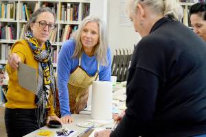 Northwind Art School teaching artist Meg Kaczyk, left, will host Art Journaling through Change: In Community on Sunday in Port Townsend. (Diane Urbani/Northwind Art)