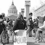 A protest photo included in the traveling exhibit “Patient No More: People with Disabilities Securing Civil Rights,” on display at the Jefferson County Historical Society on Thursday.