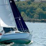 Photo by Karen O'Donnell
Hands Across the Water International Yacht Race participants finish the Victoria-to-Port Angeles portion of the race in Port Angeles Harbor last Saturday.