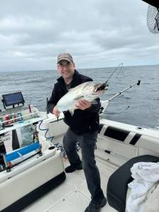 Seattle angler Paul Thompson caught this hatchery king while fishing off of Neah Bay.