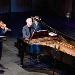 James Garlick, violin, left, and Jeremy Denk, at the piano. Tickets are on sale for this years Music on the Strait performances at two Port Angeles venues. (Nora Pitaro)