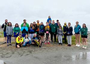 Members of the Olympic Peninsula Rowing Association after the Rat Island Regatta at Fort Worden this weekend. (OPRA)
