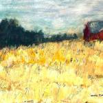 Mary Franchinis Old Red Barn will be on exhibit at Blue Whole Gallery throughout July.