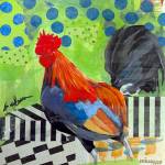 Kauai Rooster by Jean Glaser can be seen at the Blue Whole Gallery in Sequim during Fridays Art Walk and throughout August.