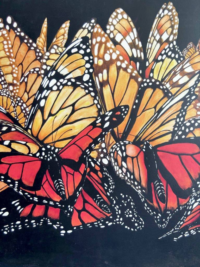 Monarchs, a giclee made from a Gary Rainwater oil painting, is part of the exhibit at Gallery 9 throughout July.