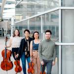 The Carpe Diem String Quartet, from left, cellist Ariana Nelson, violist Korine Fujiwara and violinists Marisa Ishikawa and Sam Weiser, will open the eighth season of Concerts in the Barn this weekend.