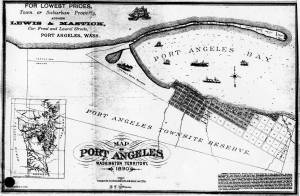 Map of lots available in Port Angeles from 1890.