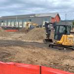 A new parking lot next to the Sequim Civic Center will be completed by the end of the summer, according to Sequim city staff. The city purchased three lots adjacent to the center in June 2022 to convert the properties into a parking lot. The lots also were known for common calls to 911. (Matthew Nash/Olympic Peninsula News Group)