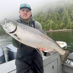 Enumclaw's Ryan Voight caught this large hatchery chinook while fishing out of Van Riper's Resort in Sekiu.