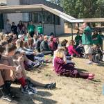 Port Angeles School District Port Angeles Athletic Director Dwayne Johnson speaks to a group of freshman during a pre-COVID orientation session. Johnson has received the Gareth Giles Memorial Award recognizing him for his leadership and dedication to Washington state students from the Washington Interscholastic Activities Association.