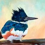 Shelley Browns Kingfisher will be on exhibit at the Port Ludlow Art League throughout August.