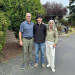 Steve and Sarah Methner welcome exchange student Julio Hanania from Chile to Port Angeles as part of the Rotary Youth Exchange Program, which connects local families with students from around the world. (Allora Walls/Peninsula Daily News)
