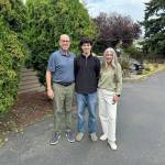 Steve and Sarah Methner welcome exchange student Julio Hanania from Chile to Port Angeles as part of the Rotary Youth Exchange Program, which connects local families with students from around the world. (Allora Walls/Peninsula Daily News)