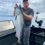 Terry Day caught this good-sized chinook while fishing off of Neah Bay.