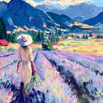 Jandi Smalls painting, Lavender Fields Forever, will be part of the Northwest Elements exhibit at the Sequim Civic Center.