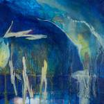 Landscape Reflections II, a mixed media acrylic on canvas by Michelle Lindblom.