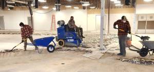 Durashine Concrete Polishing removed 4,000 square feet of tile inside the former Sequim Safeway and JCPenney for the new Shipley Center, Sequims senior center. (Shipley Center)