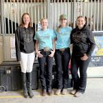 Photo by Katie Newton
Neon Riders 4-H Senior division riders who did well last weekend at the Washington State Fair were Katelynn Sharpe, left, Kenzi winters, Elise Sirguy and Paisley Morris. Not pictured is Showstoppers 4-H Brooklyn Glavin. Riders at that fair must first qualify by being a top winner in their event at the Clallam County Fair.