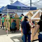 First Fed team members volunteer with Habitat for Humanity in Port Angeles for Community Spirit Day 2024. Courtesy First Fed