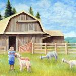 Llamas is a painting by Arlice Thuring, who is featured as Port Ludlow Art Leagues October artist of the month.