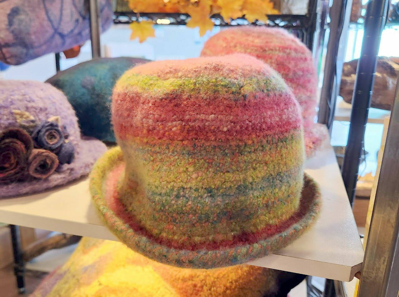 Lora Armstrong will display her wearable and decorative fiber art at Harbor Art Gallery during Port Angeles Second Saturday Art Walk this weekend and throughout October.