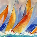 30 Seconds to the Line, an oil painting by Jinx Bryant, will be on display at Gallery 9 during Saturdays Art Walk in Port Townsend.