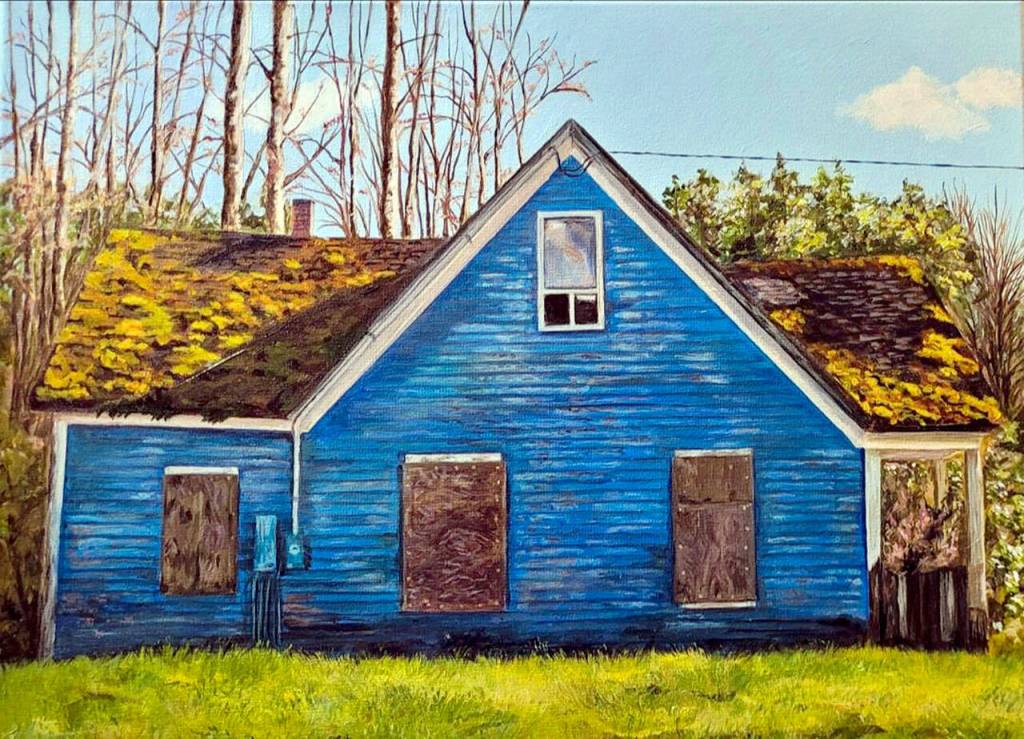 Blue House, an acrylic painting Kay Gaul, will be on display at the Port Townsend Galley during Saturdays Art Walk.