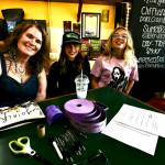 Jennifer Hanshaw, left, her daughter Ember, center, and friend Skyler Adair enjoy cream sodas during a fundraiser for the Hanshaw family at Rainshadow Cafe on Sept. 27. 
Jacque Star/Olympic 
Peninsula News Group